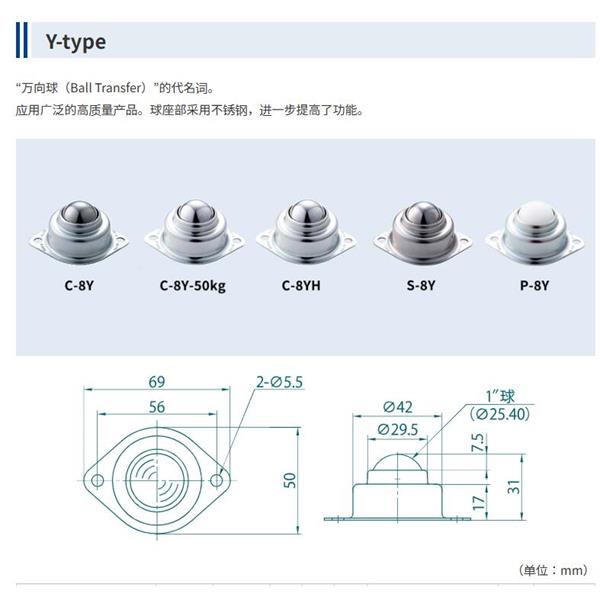 FREEBEAR福力百亞萬向球單元FU-P8L-200