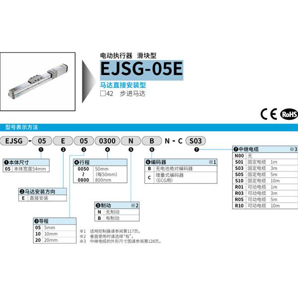 CKD喜開理電動執(zhí)行器（無馬達(dá)型）滑塊型EJSG-05E200800BCN-CR10